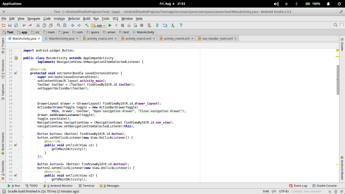 java Runtime exception error in android studio logcat. It is showing