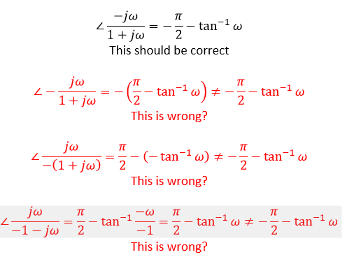 How do I find the phase of a transfer function in different ways