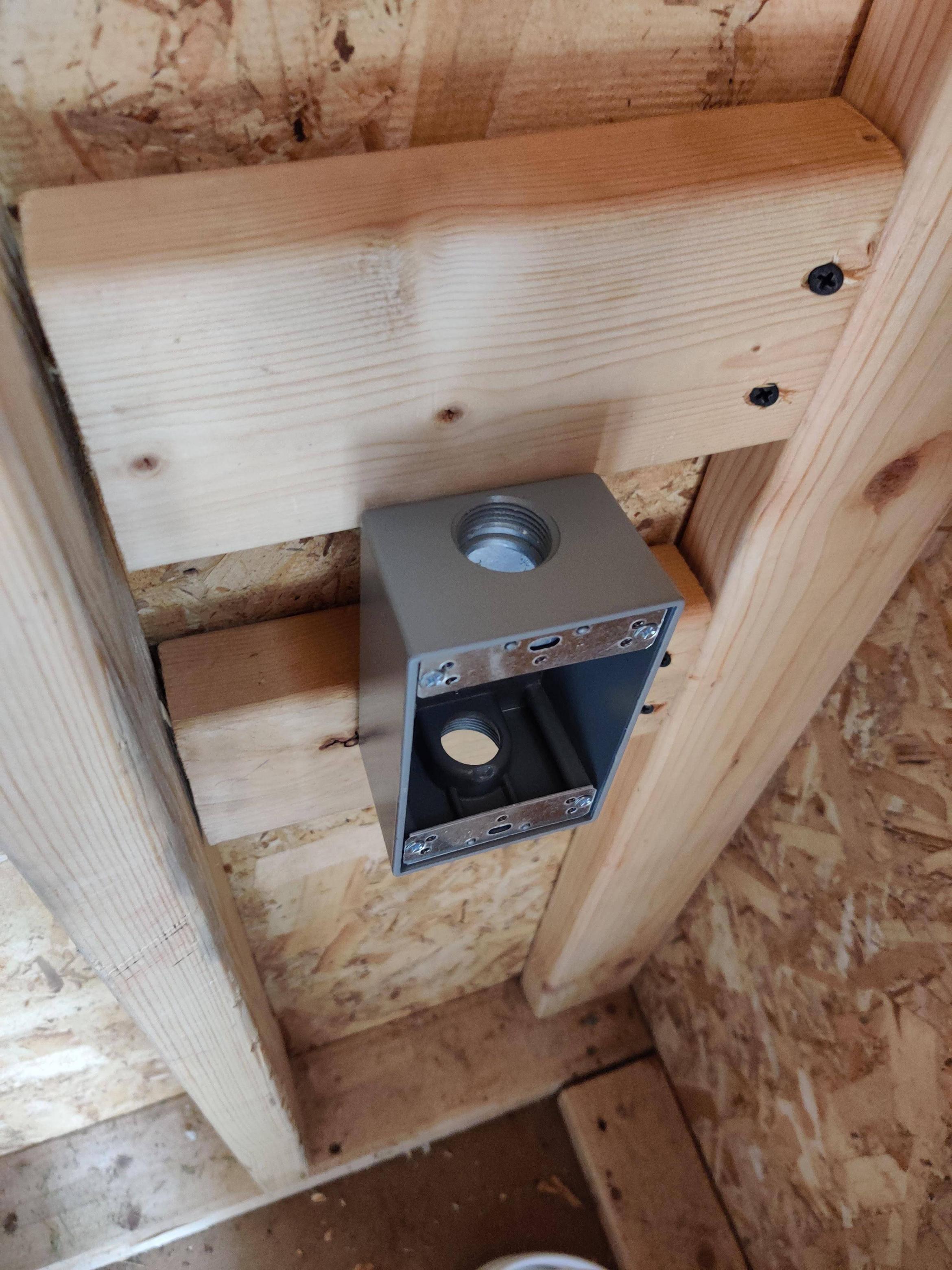electrical how do I transition conduit through a half