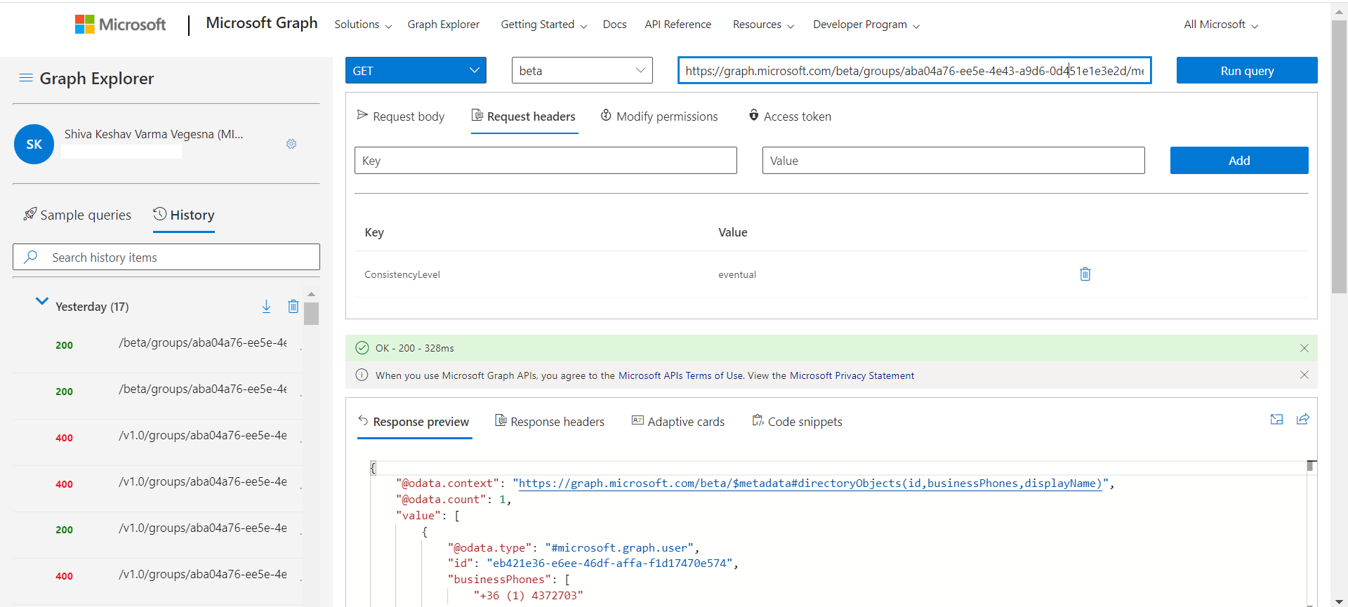 c Microsoft Graph API filter Members of Group Stack Overflow