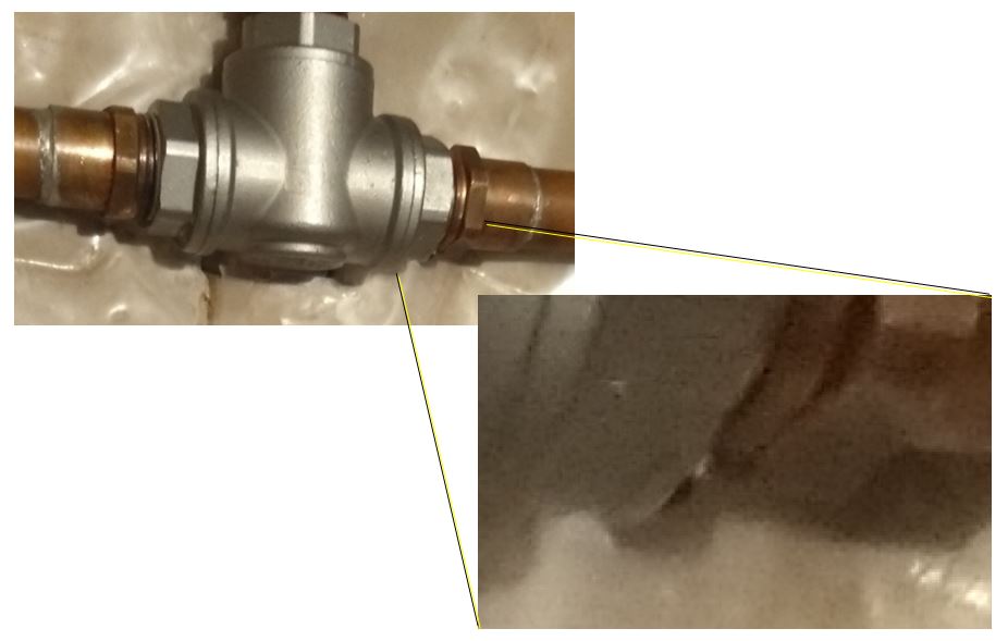 plumbing Sealing a water pipe leak with hardening compound without