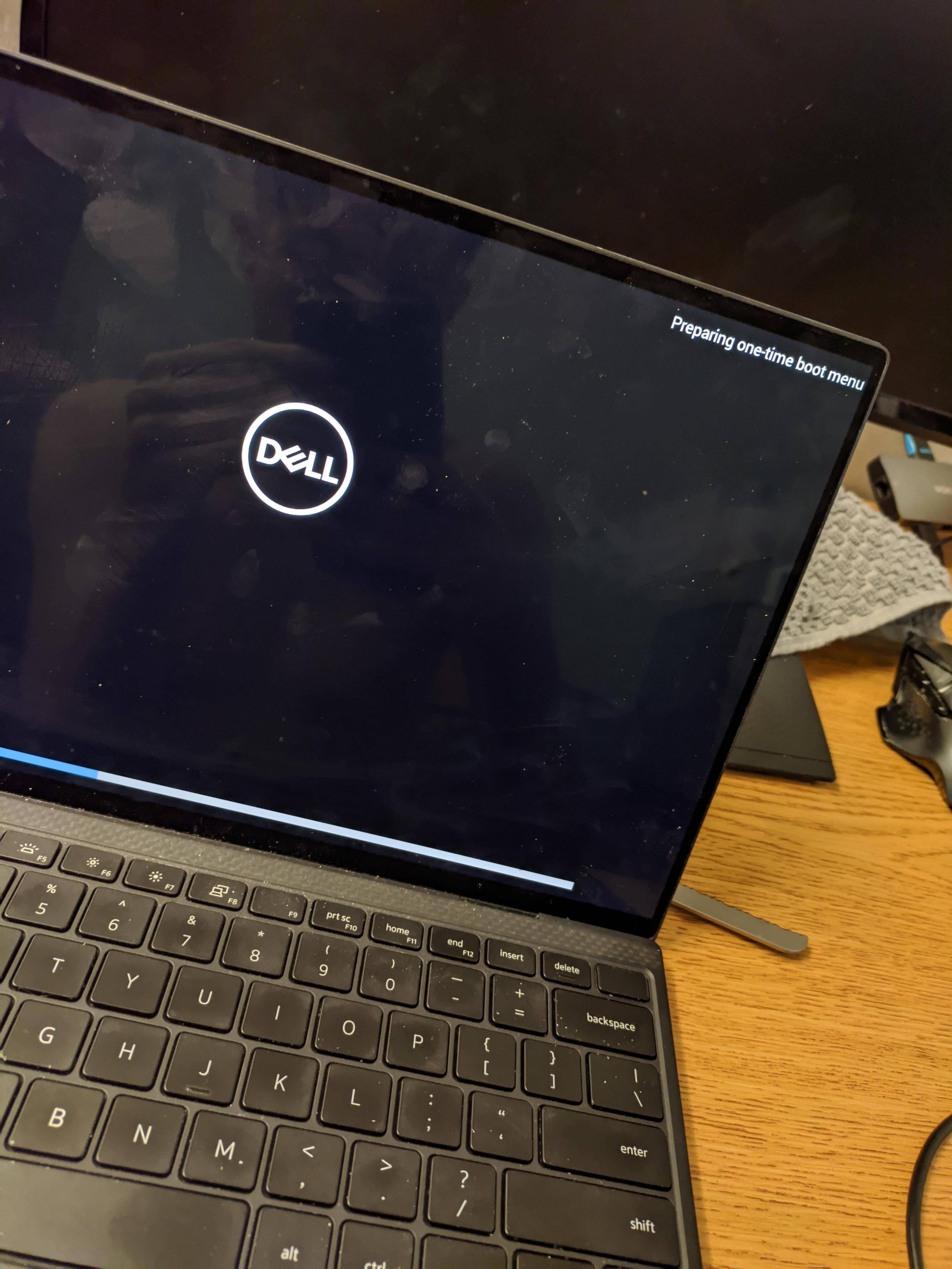 boot Dell XPS stuck at Preparing to enter BIOS setup Super User
