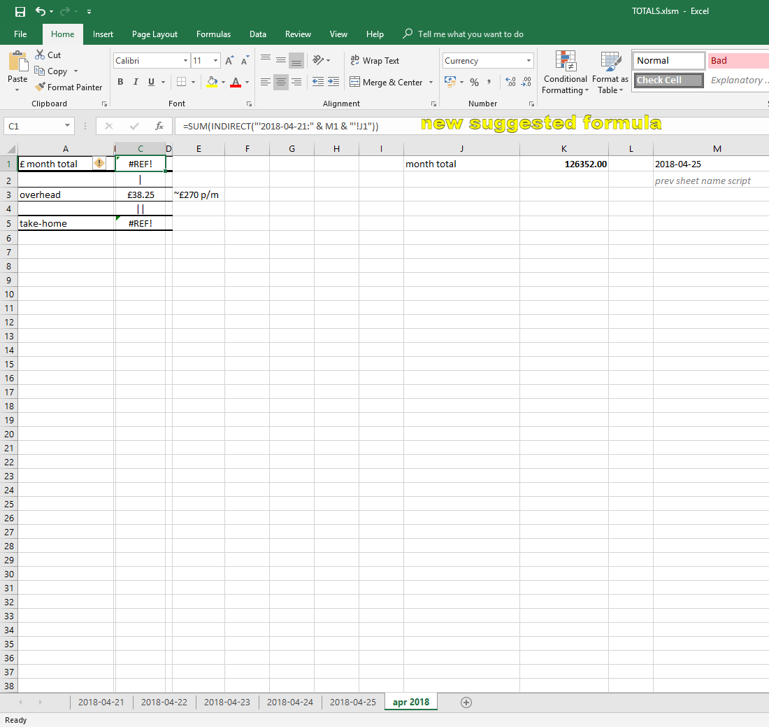 excel worksheet range / prevsheet Super User