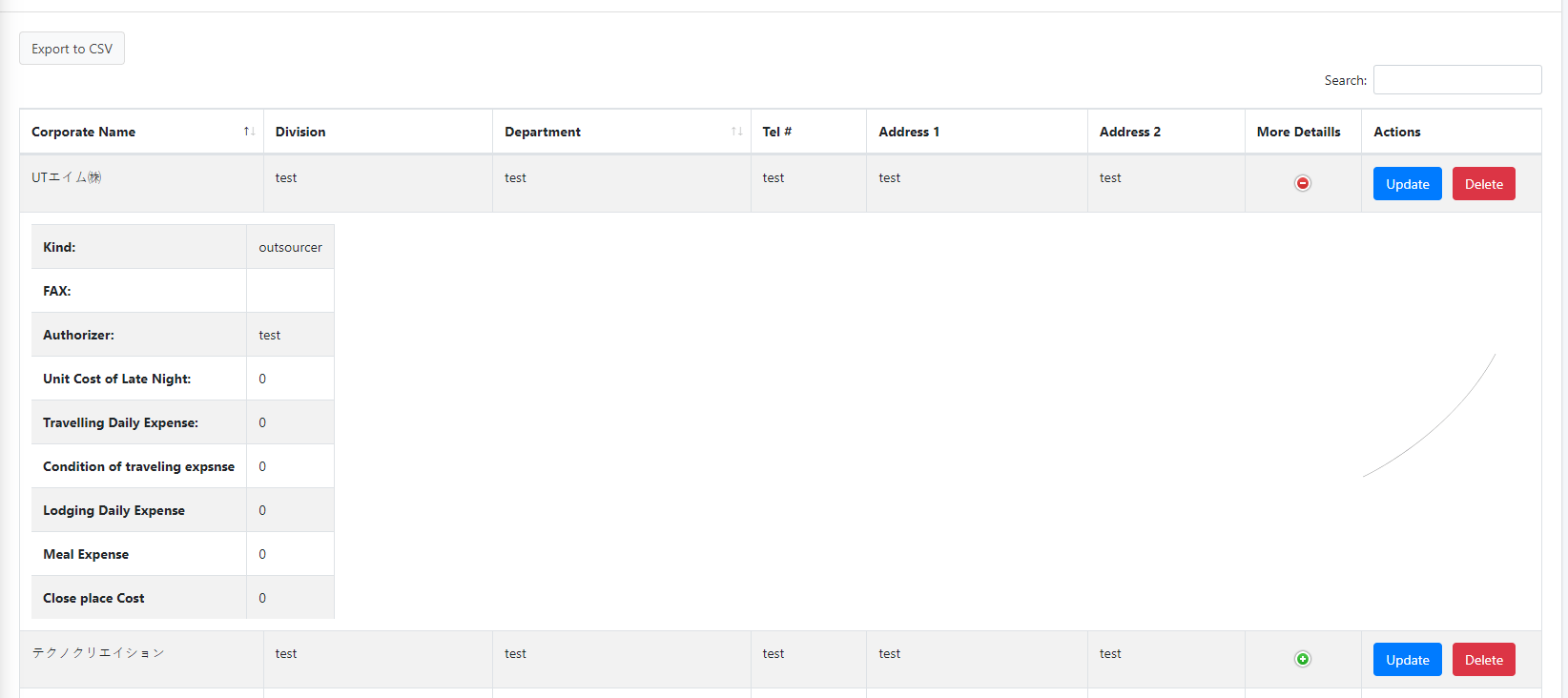 javascript Yajra/JQuery datatable exporting child rows into CSV ← (JavaScript, JQuery)