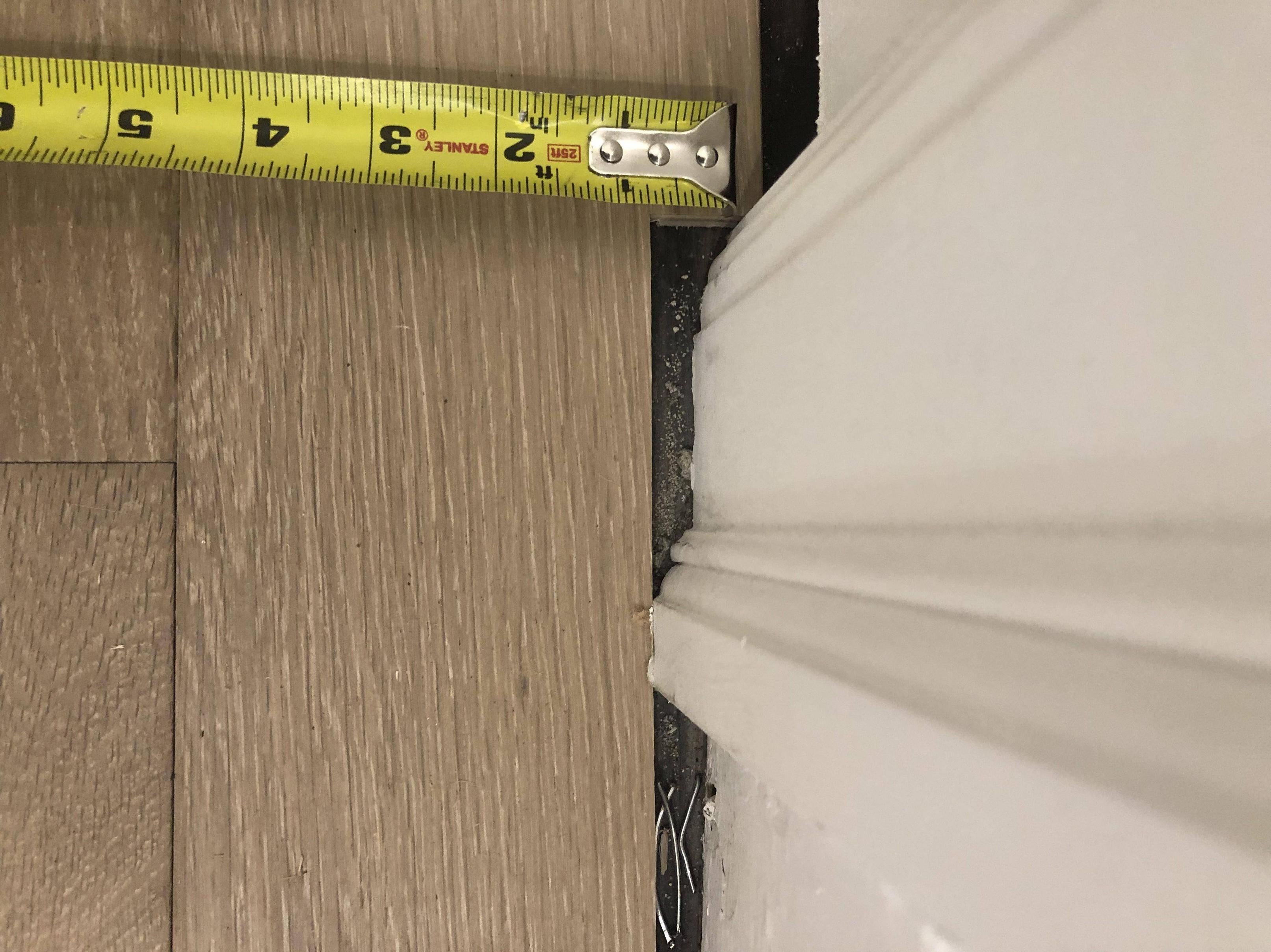 Large 1" Gap between new flooring and trim. Help! - Home Improvement