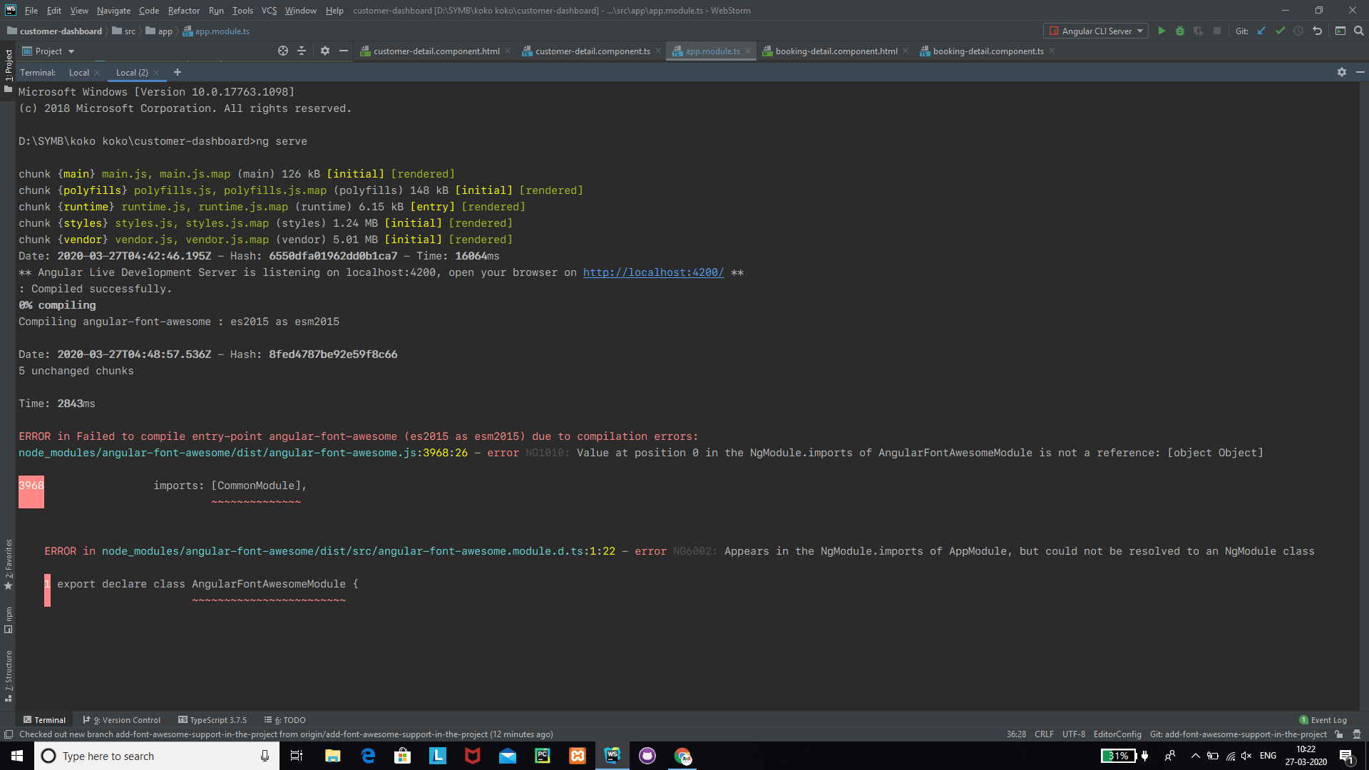 angular angularfontawesome not import Stack Overflow