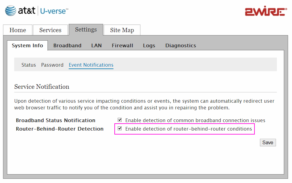 linksys - Connecting a 2Wire modem/router to another router - Super User