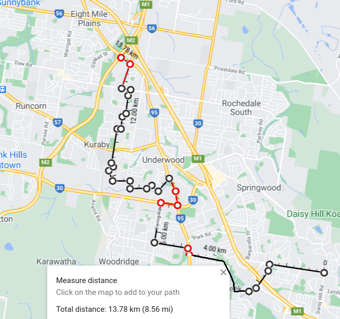 Map My Cycle Route bikeroutes Brisbane Logan cycle route question / How to find/ask
