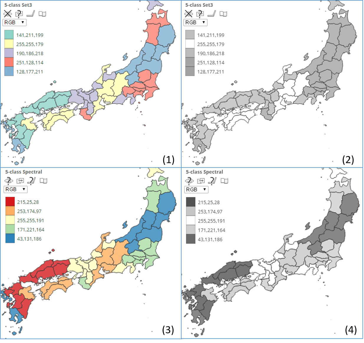 qgis Qualitative Color Palette photocopy safe (grayscale ready