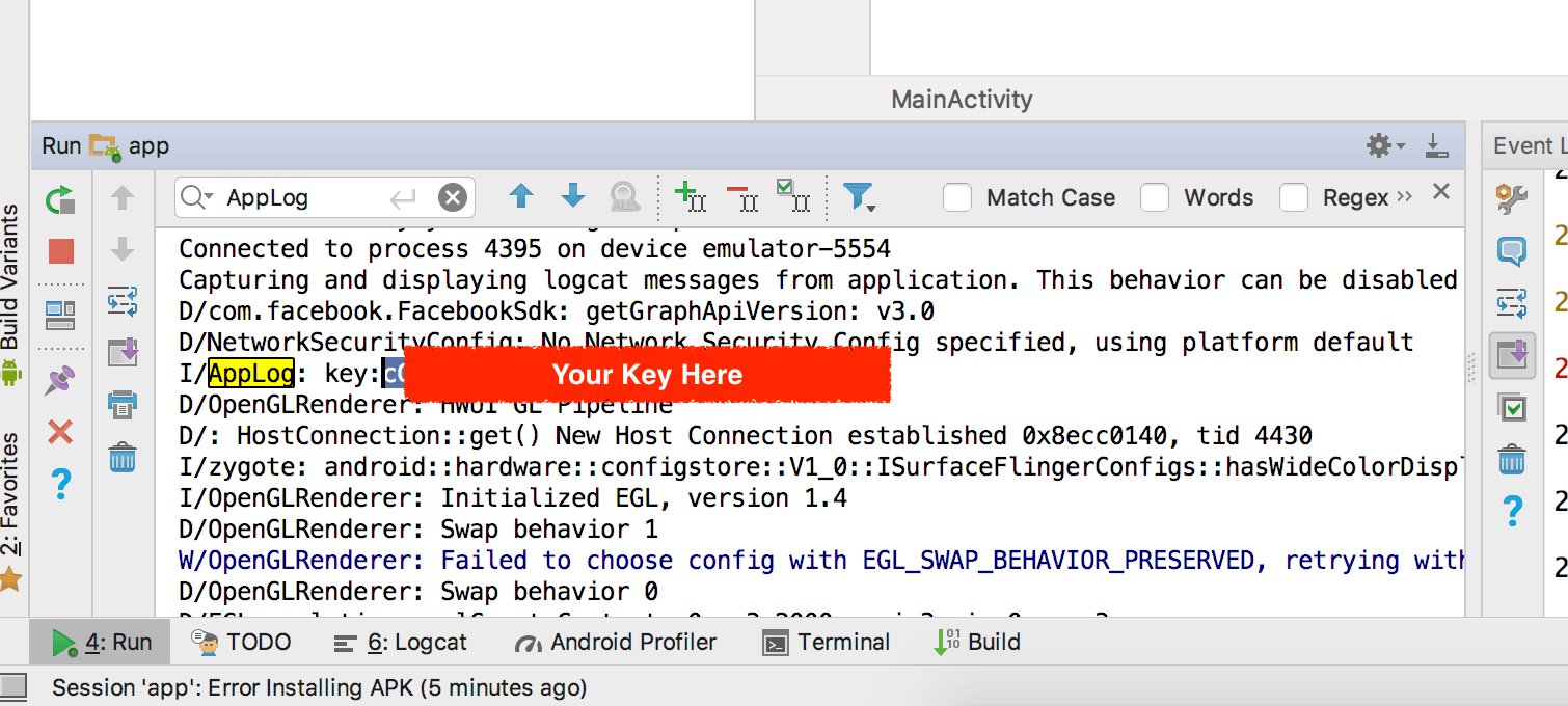 java How to create Android Facebook Key Hash? Stack