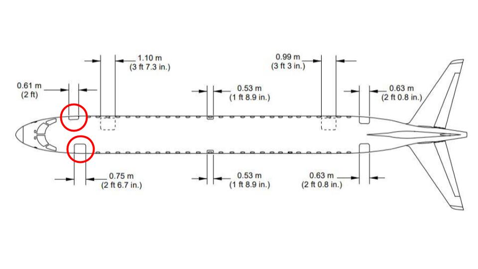 aircraft design Why does the Embraer EJet Family have doors of