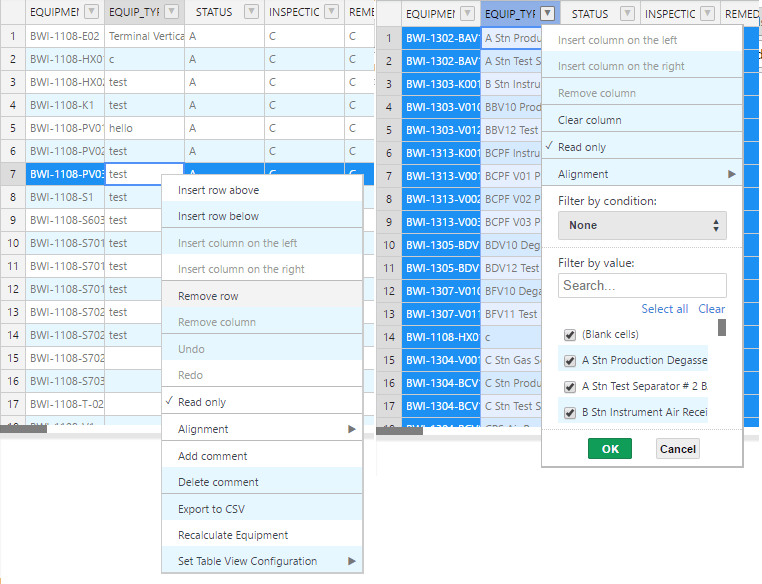 Handsontable Alternating Row Colours CSS Effecting Context Menu and