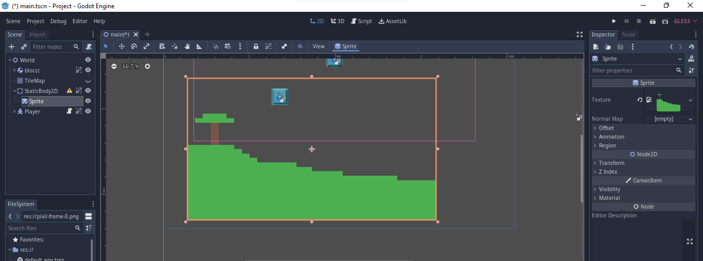 pixel png image as a platform in godot(pixelperfect) Godot Engine Q&A