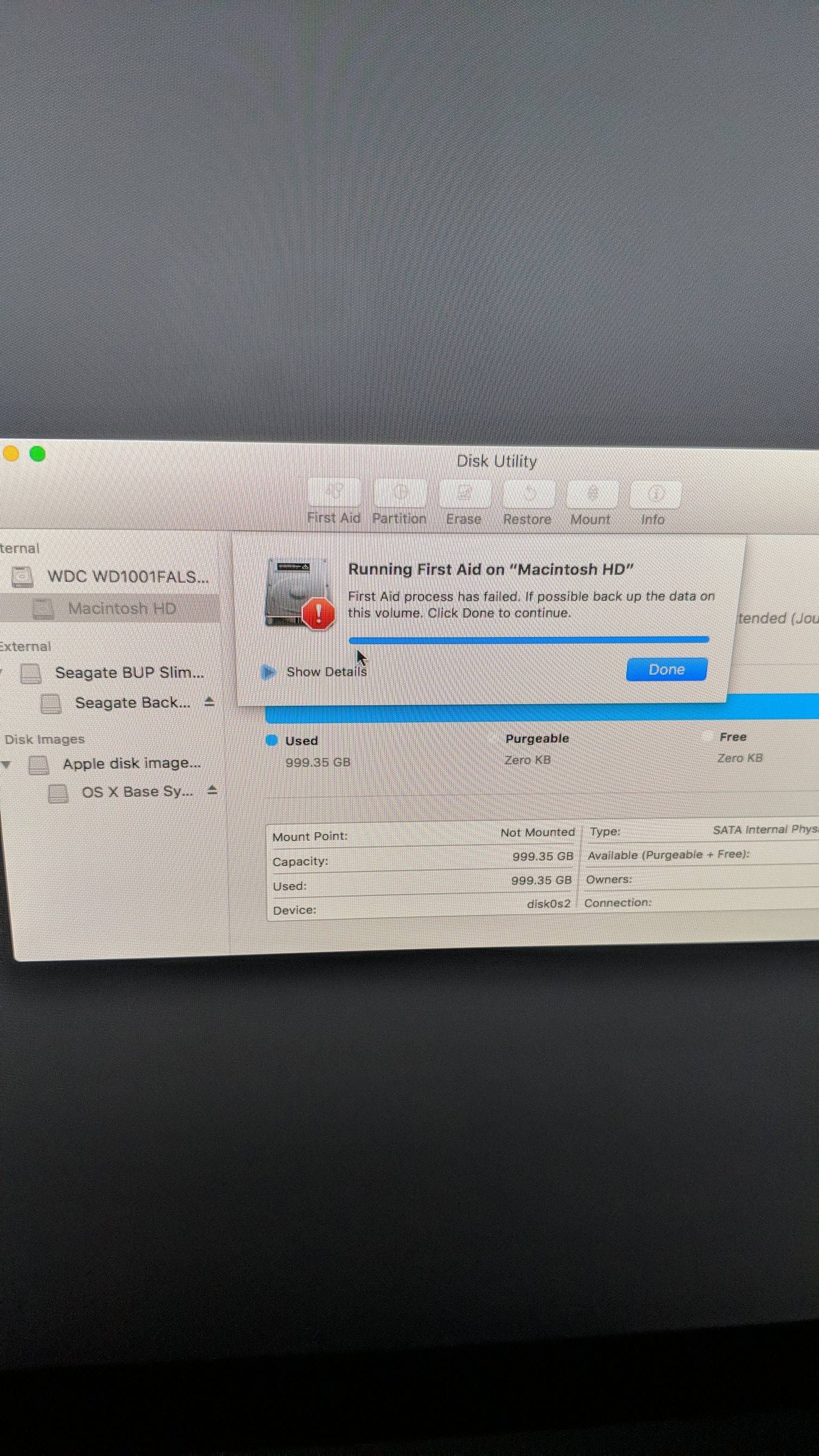 imac Apple Internal Hard Drive Error Ask Different