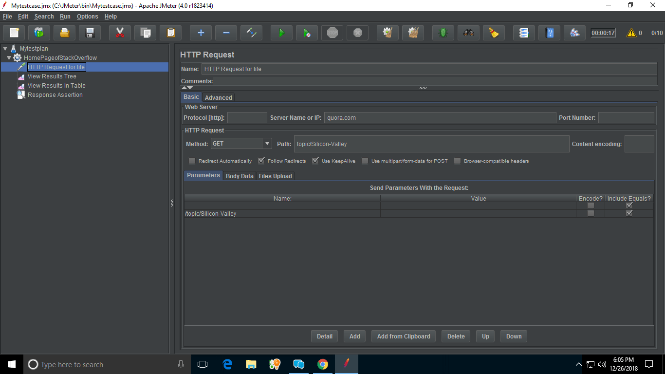 http Unknown Host Exception in jmeter Stack Overflow