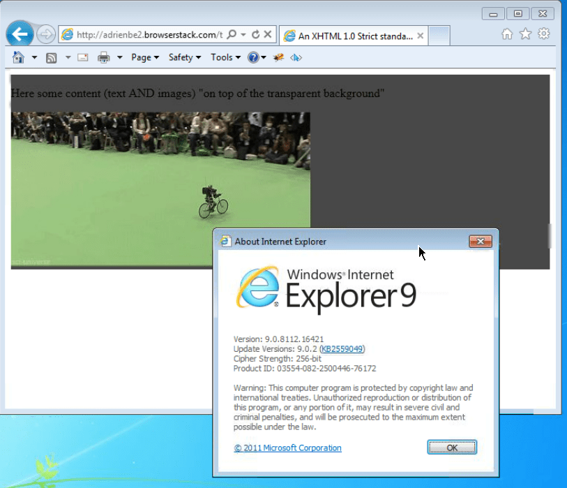html How do I give text or an image a transparent