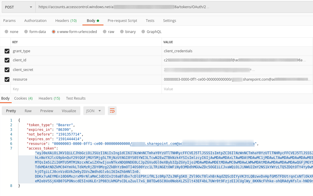SharePoint Online REST API Authentication In POSTMAN SharePoint Stack