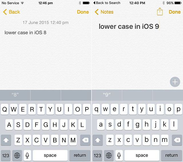 iphone iOS9 how to change back to ALL CAPITAL keyboard? Ask Different