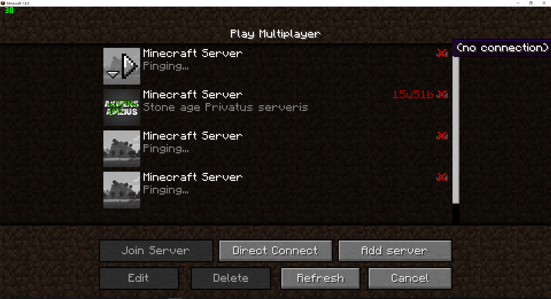 minecraft java edition Error while connecting An existing connection