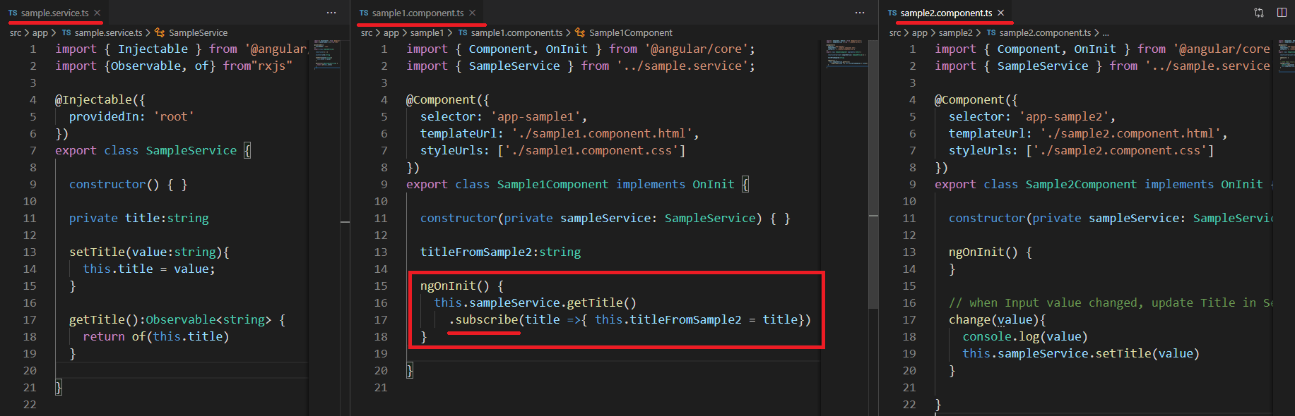 rxjs Angular How to Subscribe Data from Component to Component