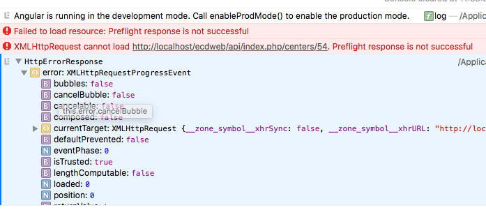 php Why I am getting XMLHttpRequest cannot load Preflight response