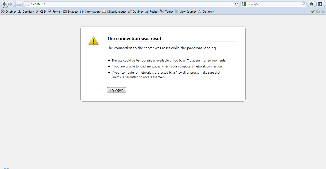 Router page not opening - Super User