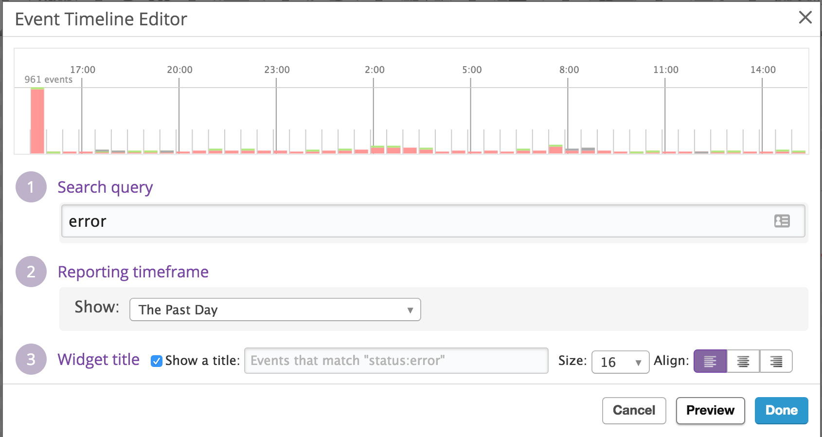 How to count events in Datadog Screenboard Stack Overflow