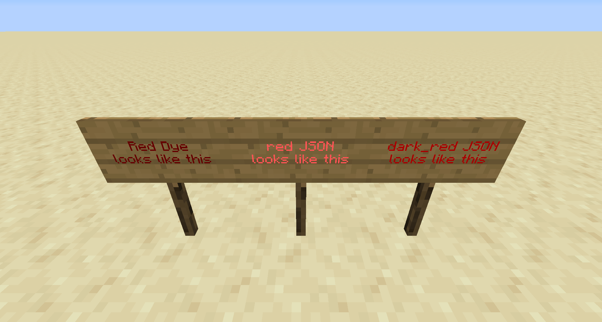 minecraft java edition What hex colors are produced by dyeing signs