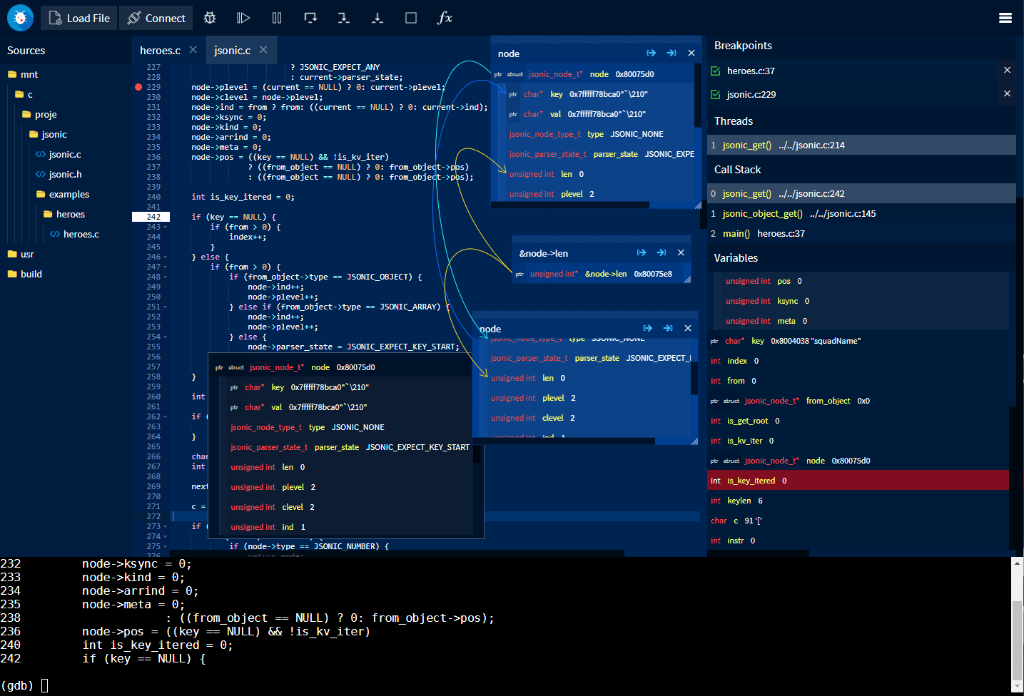 Is there any interactive or more userfriendly version of GDB for