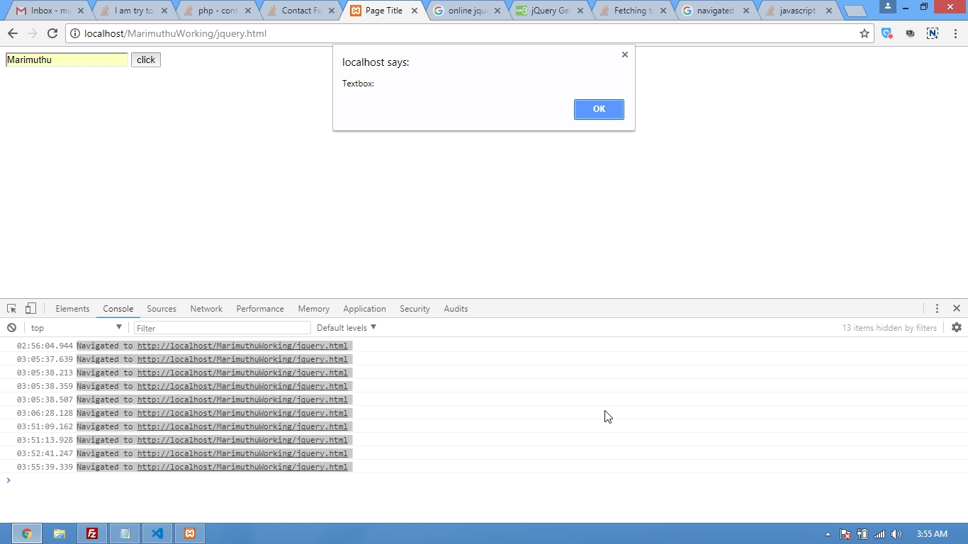 javascript Get textbox value in jquery but empty Stack Overflow