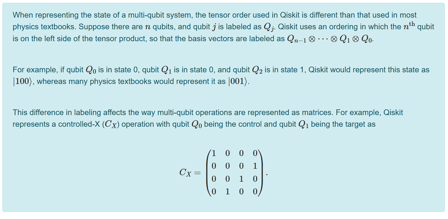 quantum gate Why Qiskit's circuit denotes the top bit as the least