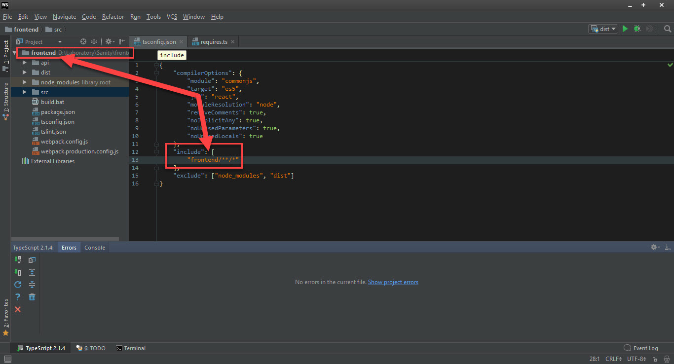 警告找不到父tsconfig.json 经验摘录