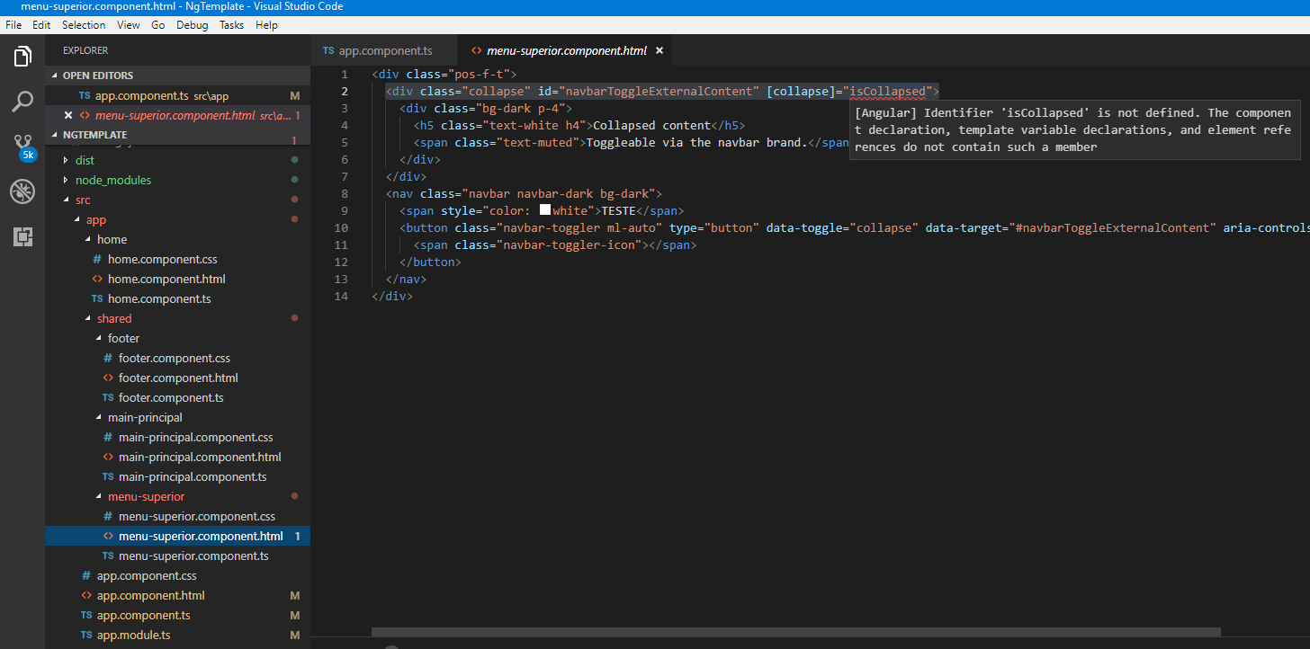 angular Identifier ',isCollapsed', is not defined Stack Overflow