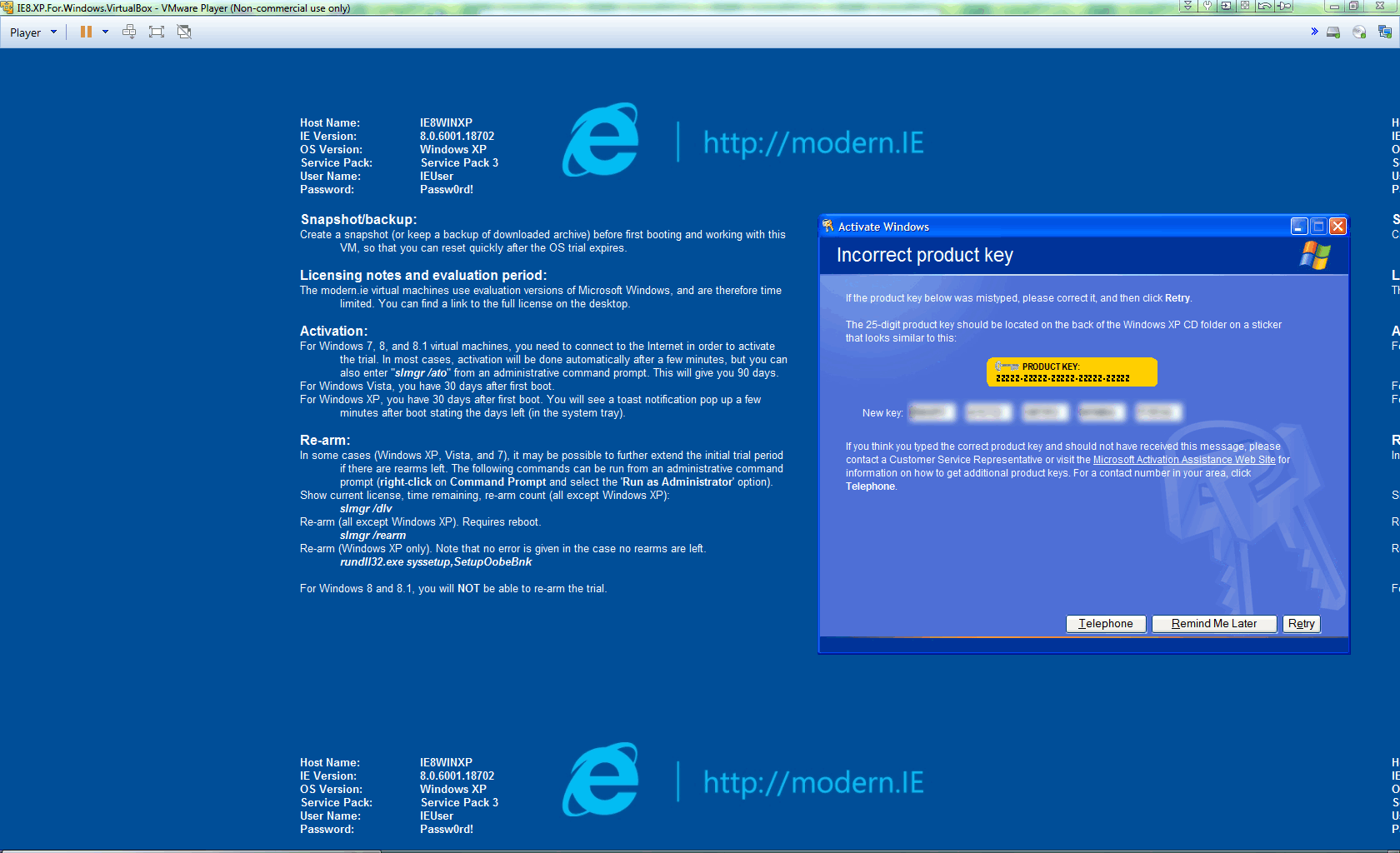 virtual machine How to activate Windows XP in VMware Player Super User