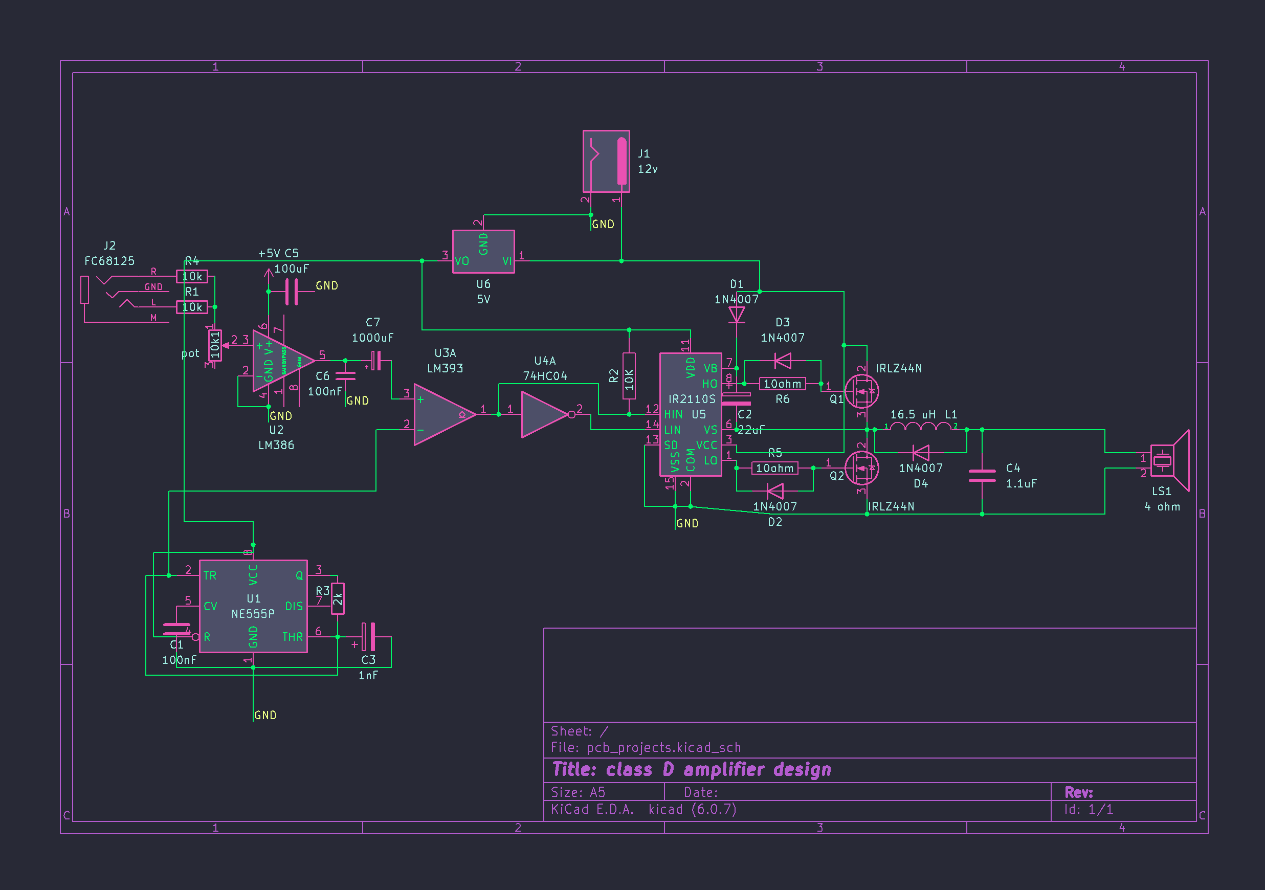 microcontroller My class D amp not working? Electrical Engineering