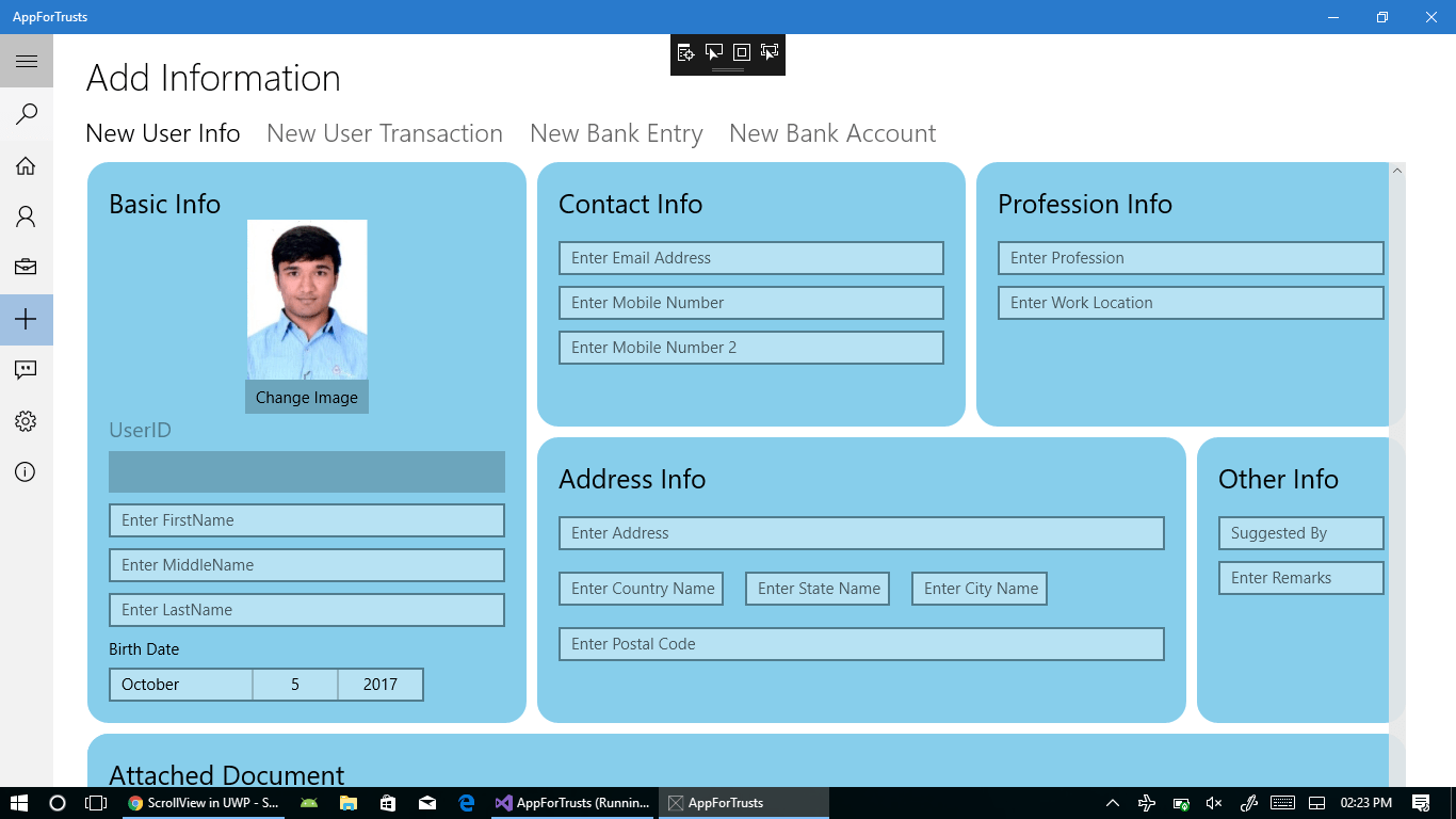 scrollview Scrollbar not working in UWP Stack Overflow