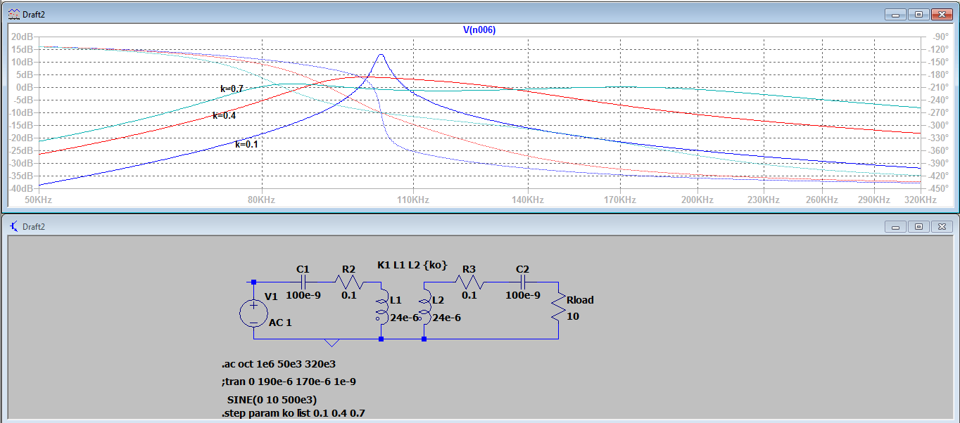 analog Coupling coefficient variation in Wireless power transfer