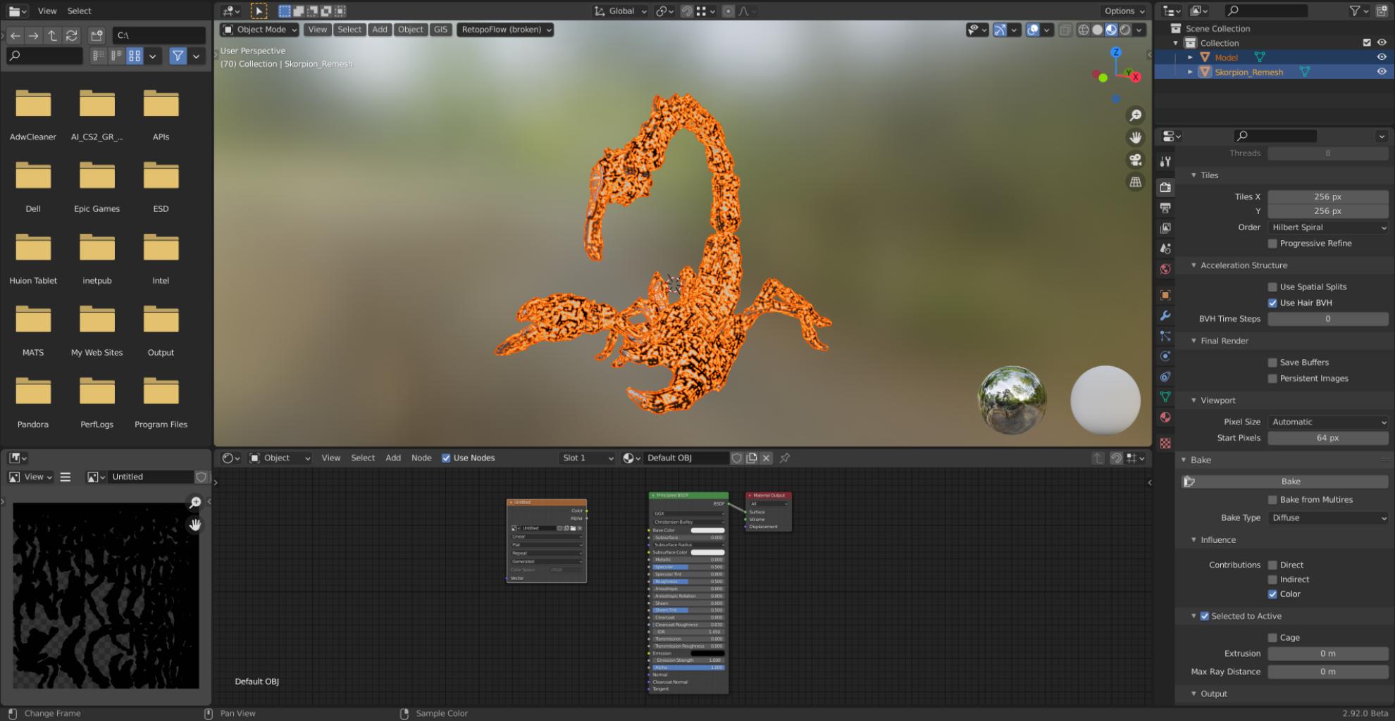 Blender 2.92 Texture Baking black or very dark Blender Stack Exchange