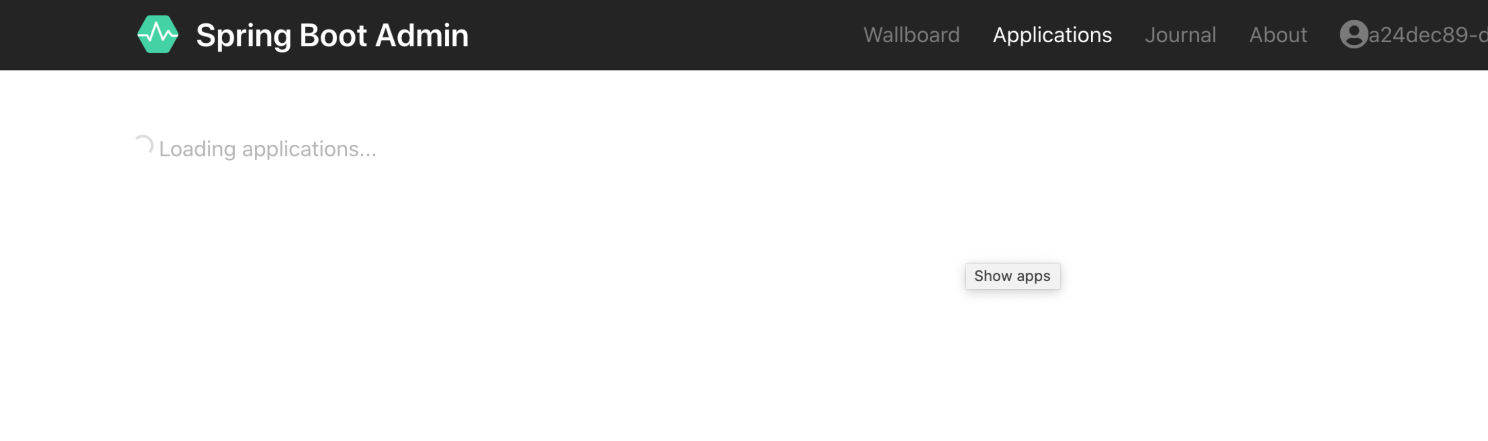 spring boot admin page keeps on loading applications Stack Overflow