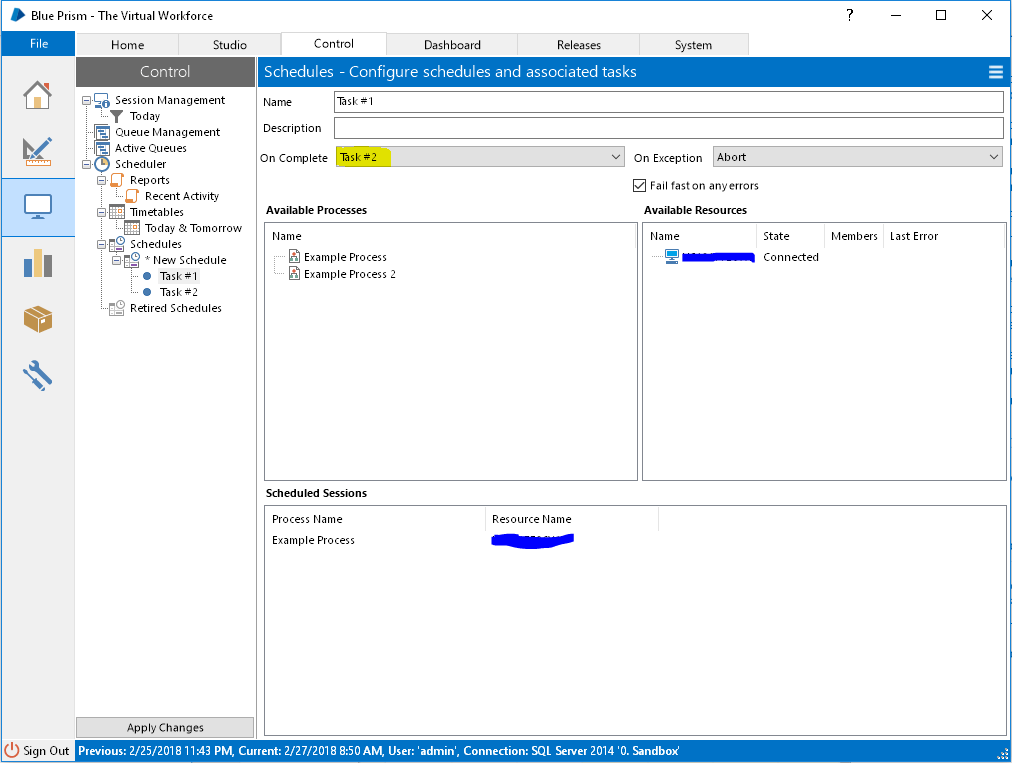 blueprism Trying to Schedule two processes at same time Stack Overflow