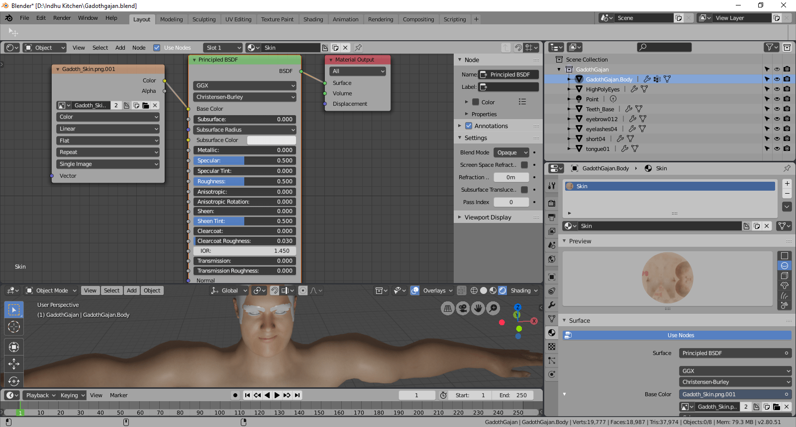 materials OBJ Exporting MakeHuman Character from Blender 2.8 with