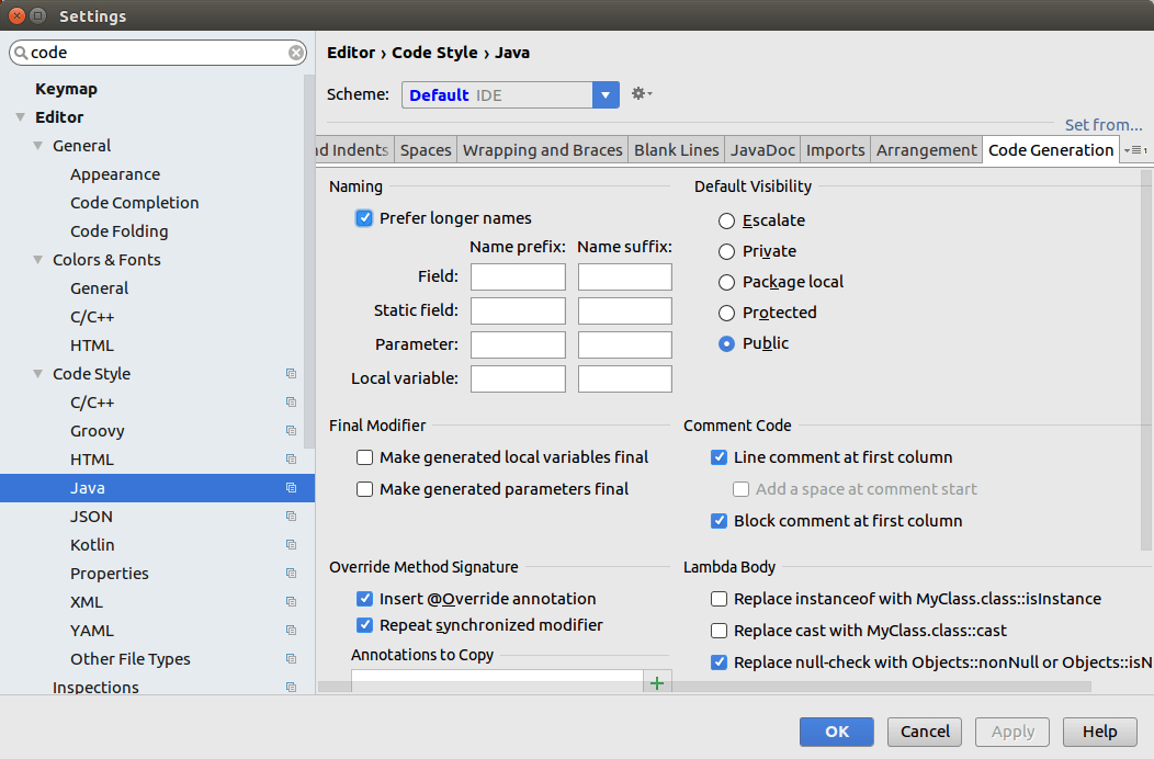 Android Studio set variable name according to the google docs Stack