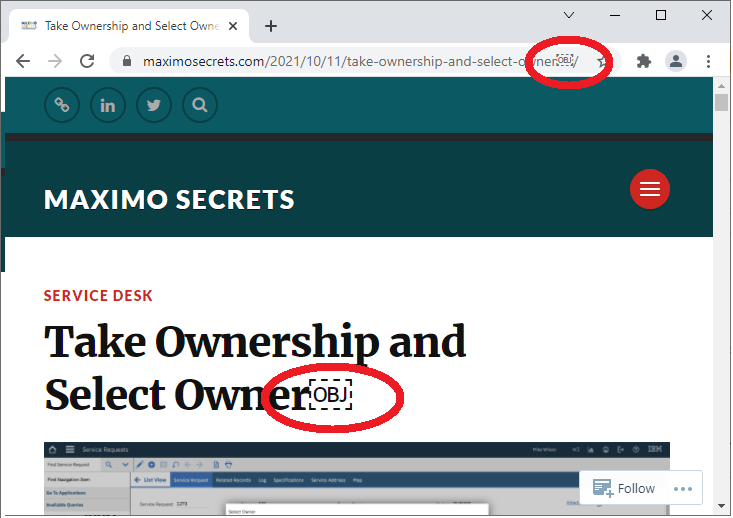 html (OBJ) symbol in WordPress URL? Stack Overflow
