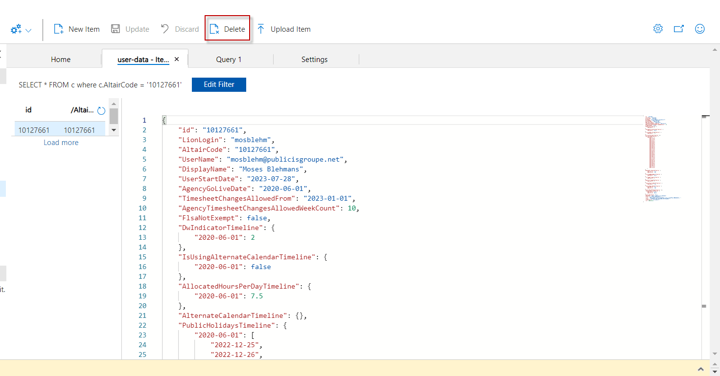 Cosmos DB patching a document after deleting it still finds (and upserts) the document