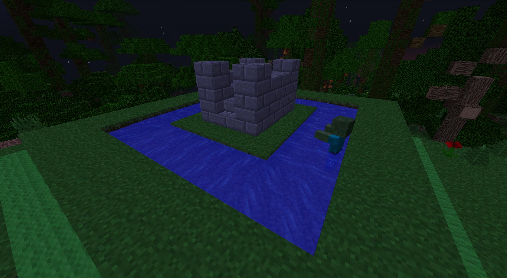 How deep and wide should flowing moats be in Minecraft? Arqade