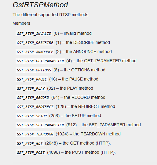 c++ Query Gstreamer rtsp methods, like PLAY, DESCRIBE etc Stack