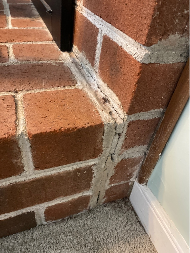 foundation Fireplace mortar cracks Home Improvement Stack Exchange