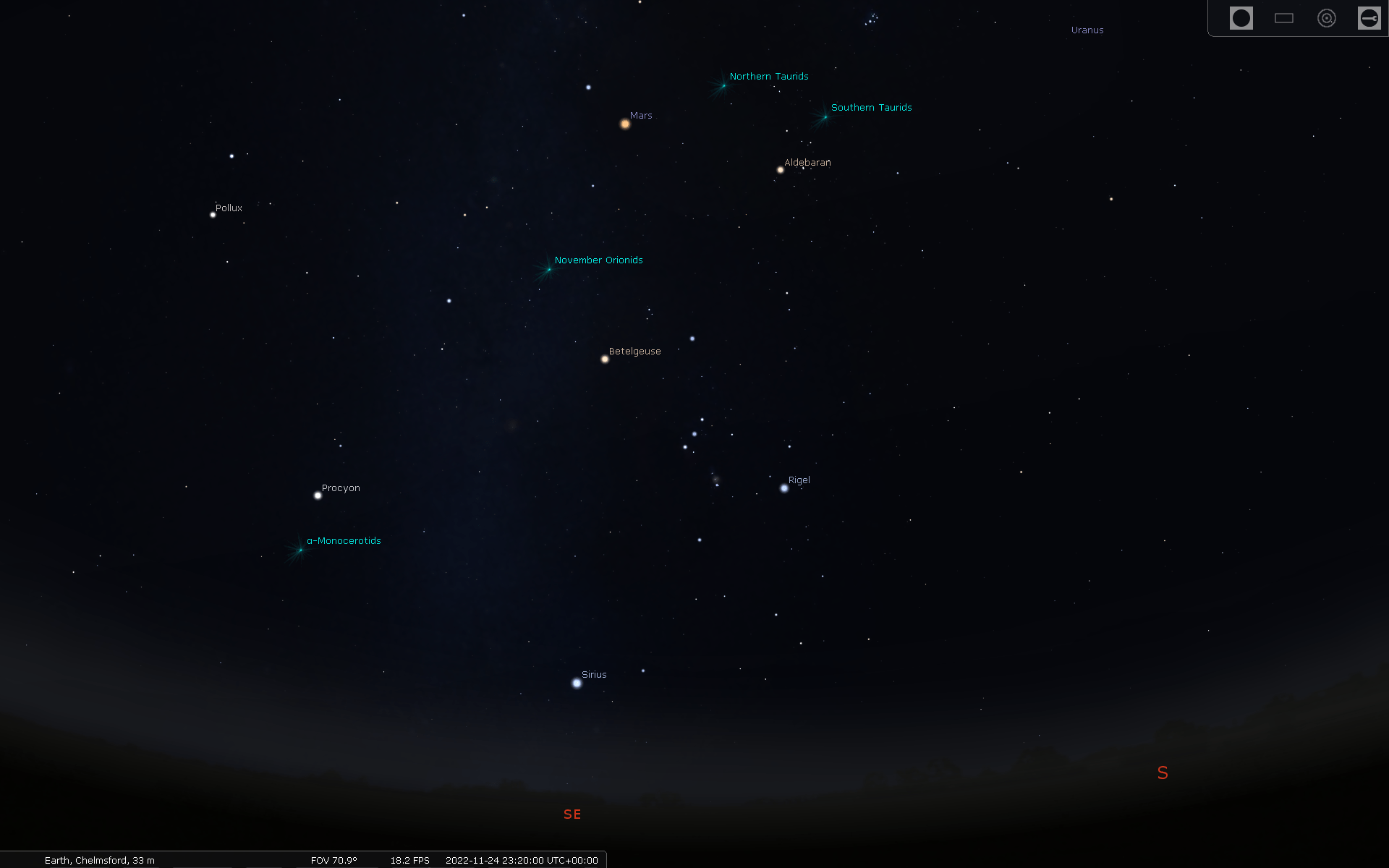 astronomy What's the orange star I can see in the sky right now