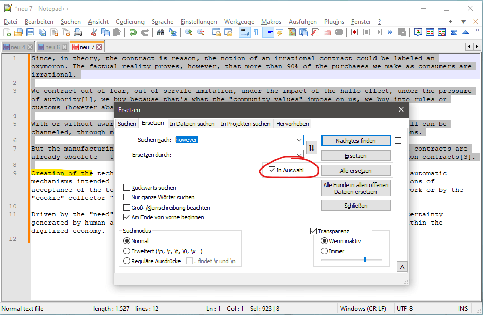 notepad++ Regex Make search and replace up to a certain point (up to