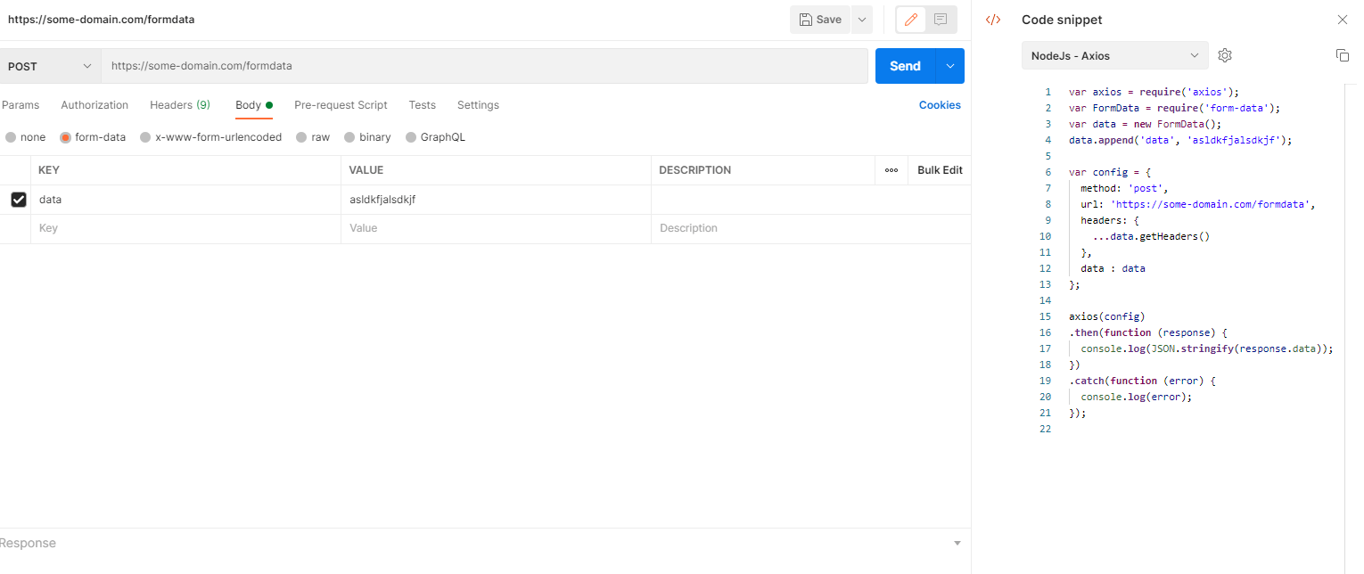 Using FormData in Node.js Without a Browser A Guide Javascript